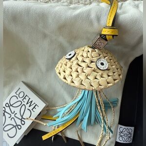 Loewe Jellyfish Keychain/ Charm - Natural and Blue